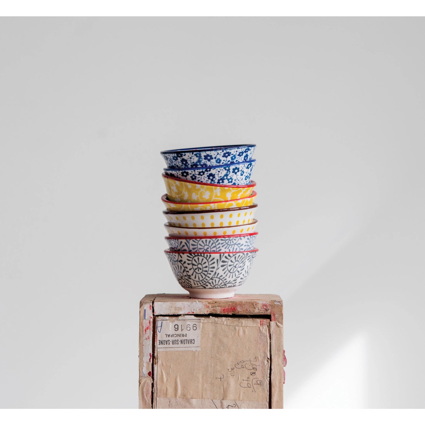 Hand-Stamped Stoneware Pinch Pot,