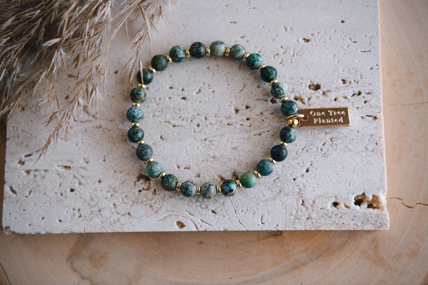 Genuine Gemstone and Gold Spacer Bead Bracelets