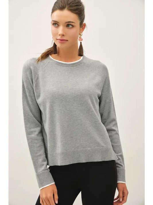 Be Cool Double Layered Raglan Sweater
