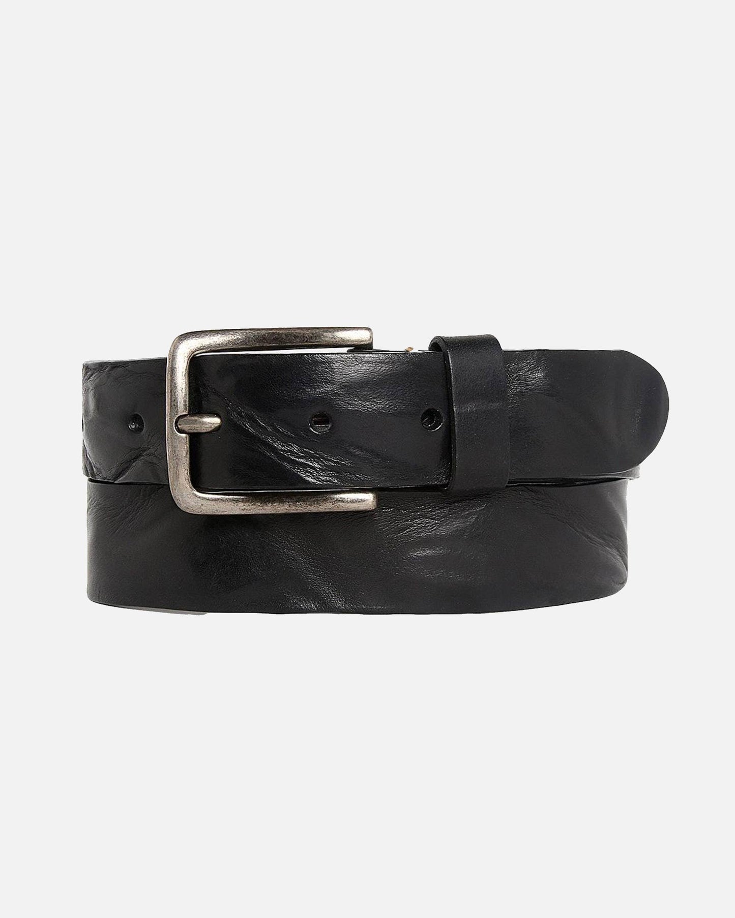 Dani | Silver Buckle Classic Casual Rugged Leather Belt