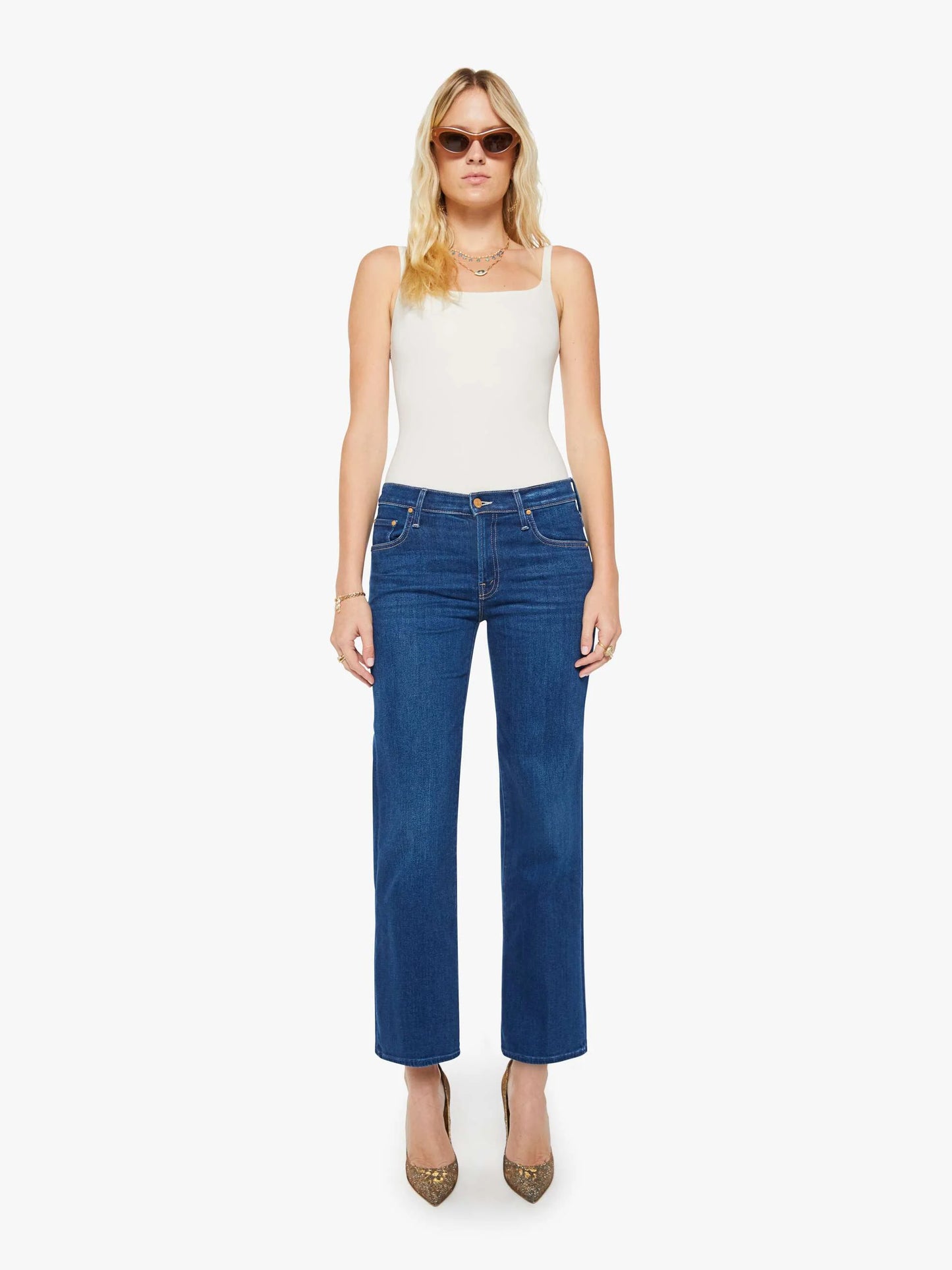 MOTHER THE MID RISE RAMBLER ZIP FLOOD