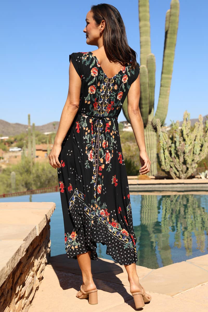 Black Hanky Hem Dress