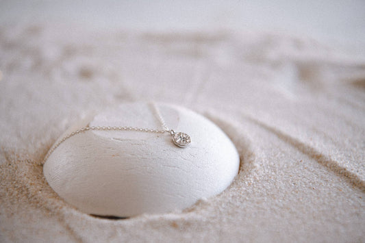Lumen Necklace – Dainty Sterling Starburst Pendant