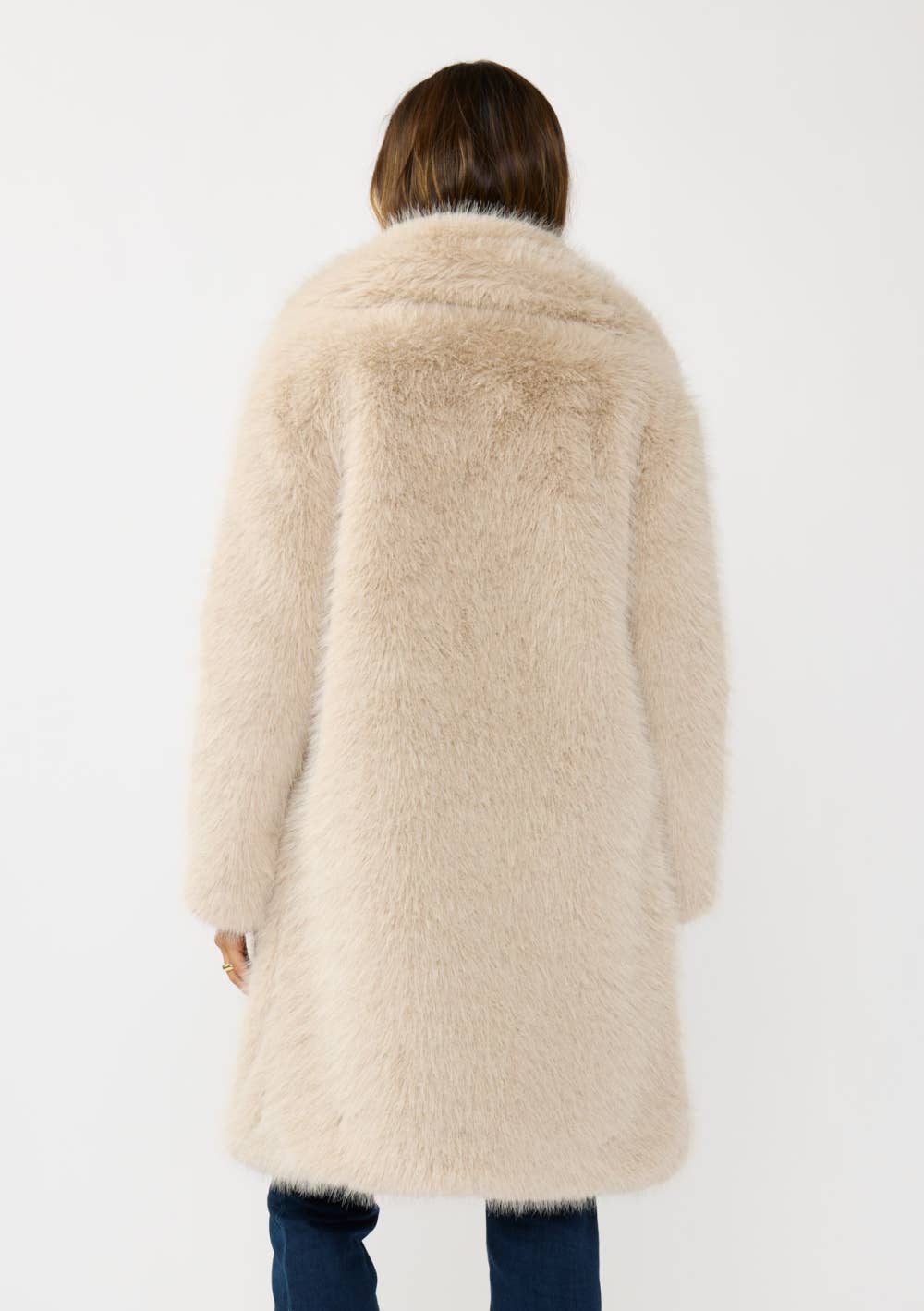 Lovestitch Plush Longline Faux Fur Coat