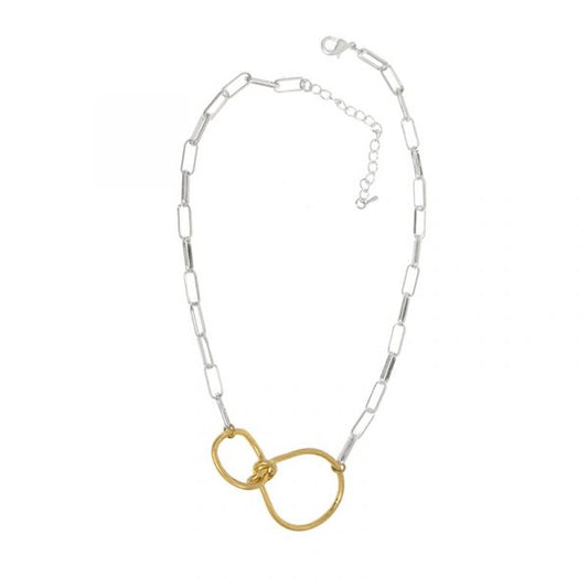 Joy Susan Gold Knotted Rings Necklace