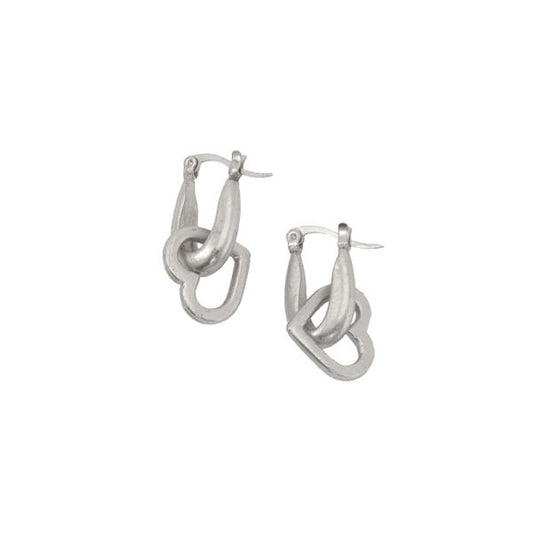 Joy Susan Heart Dangle Hoops, 2 colors