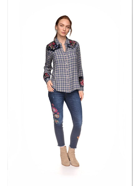 Johnny Was Sassiba Puff Sleeve Western Shirt