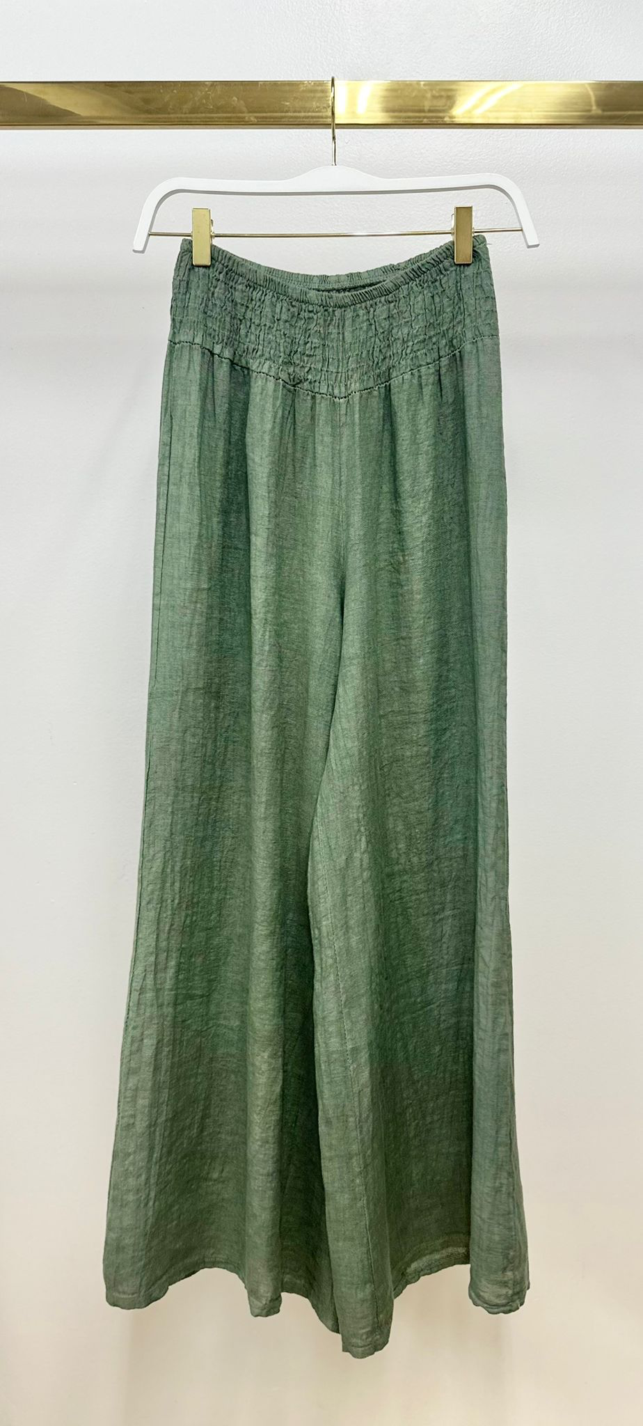 Milio Milano Linen Smocked Pant