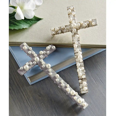 Wood & Wire Pearl Cross, 2 colors