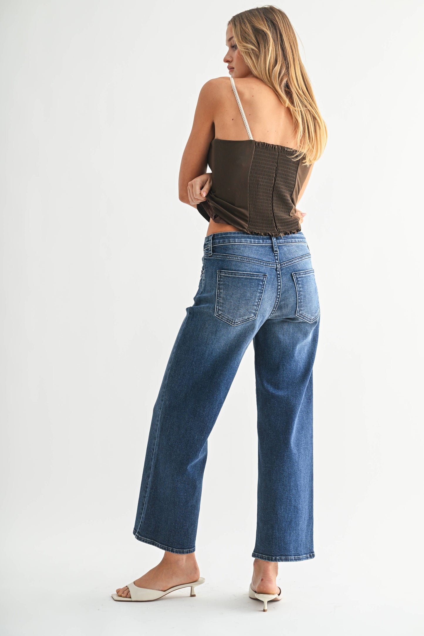 Just Black Denim Petite Slim Wide Leg
