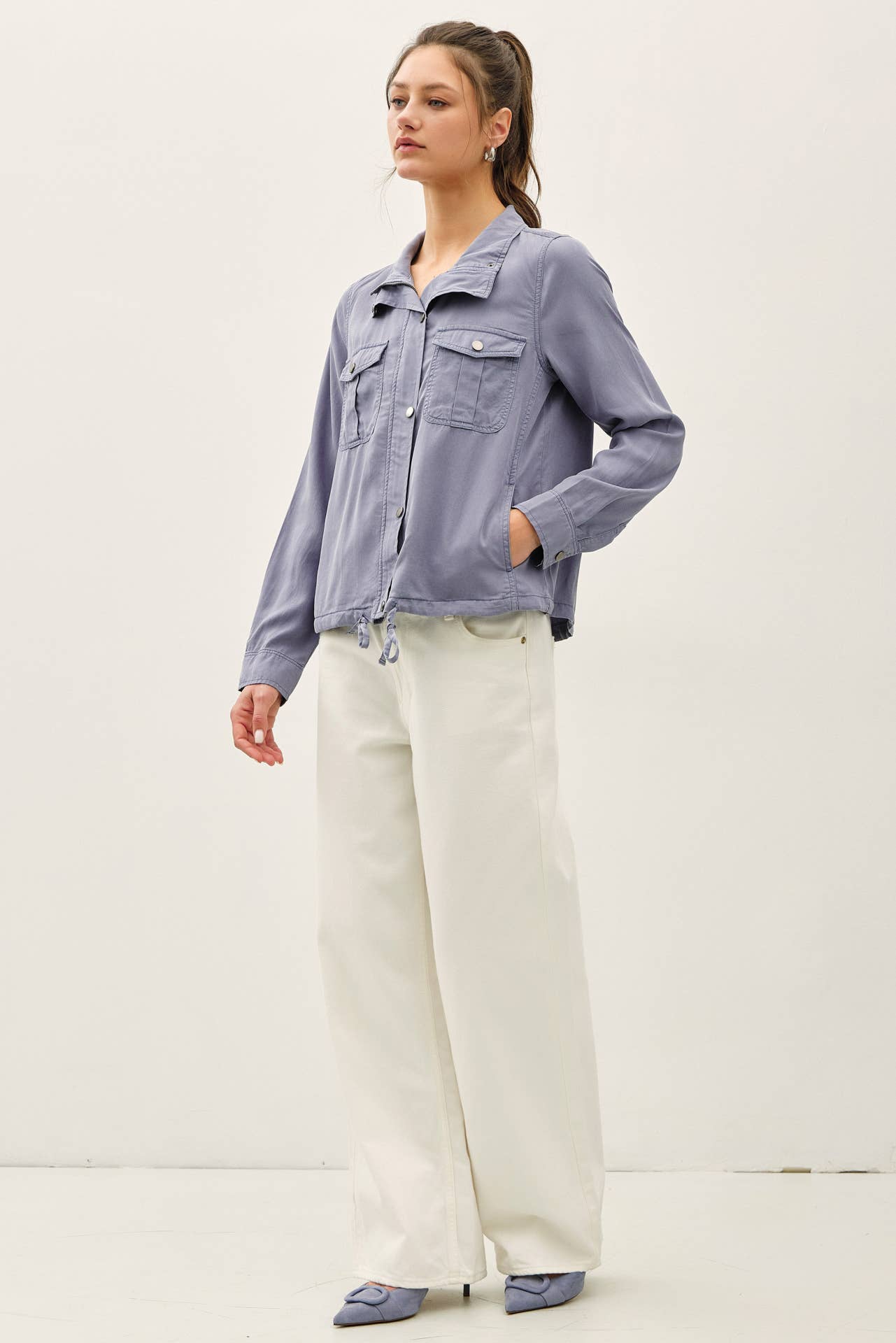 Be Cool Utility Zipper Safari Jacket, 2 colors