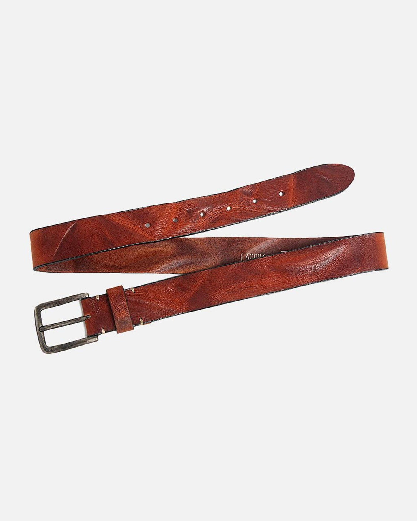 Dani | Silver Buckle Classic Casual Rugged Leather Belt