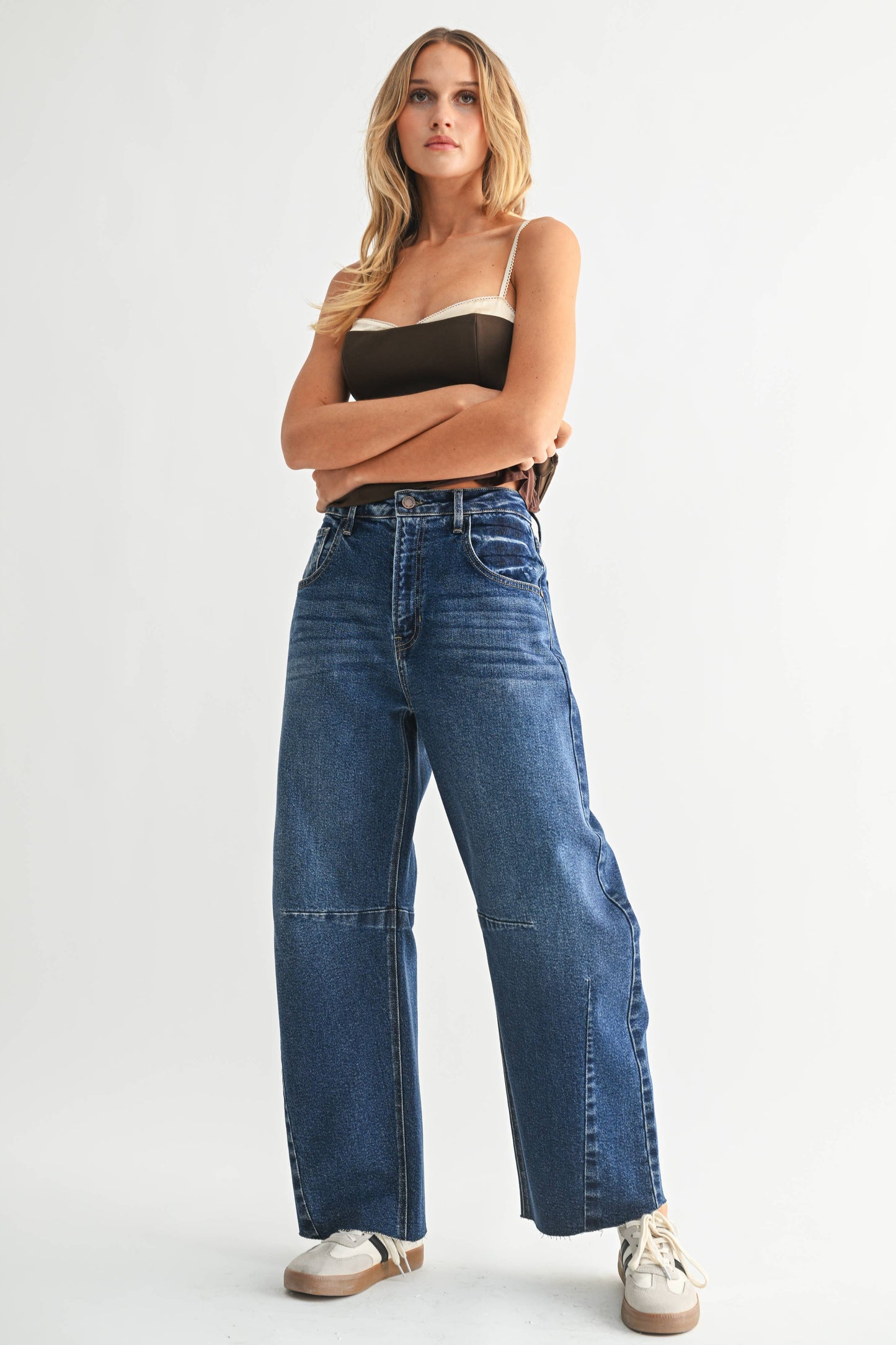 Just Black Denim Barrel Jean w/ Seams