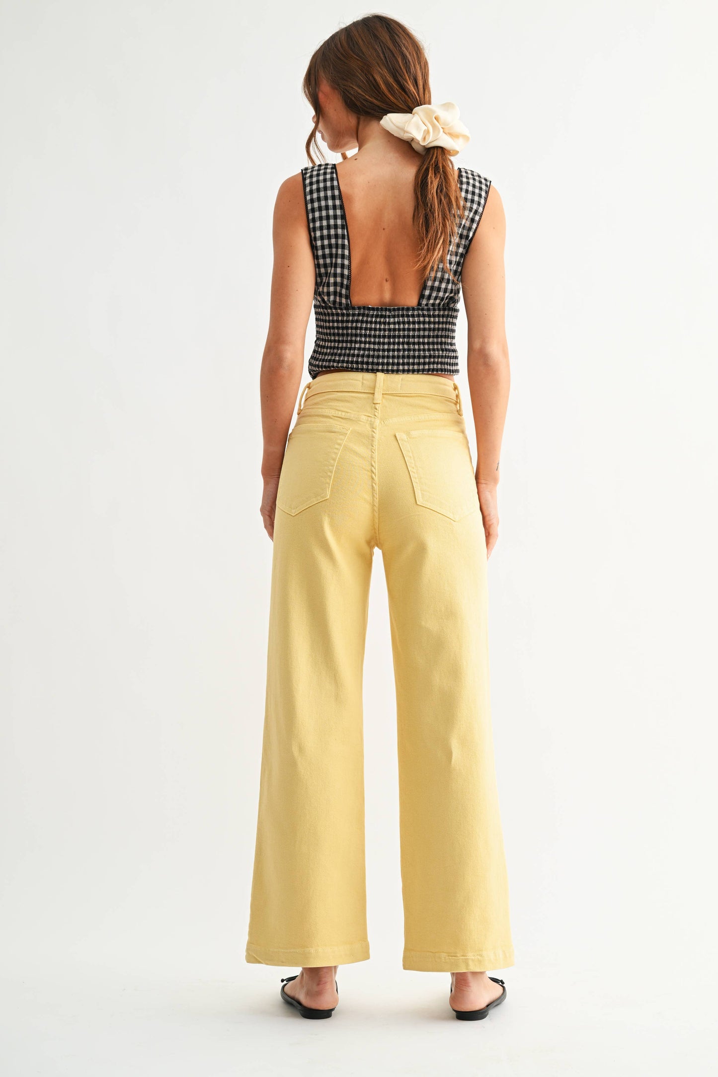 Just Black Denim Patch Pocket Wide Leg
