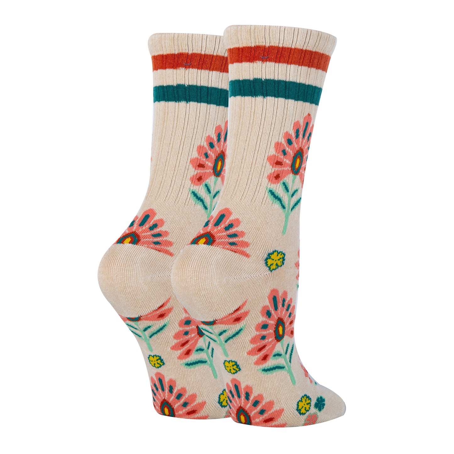Wild Flowers | Women's Premium Athletic Floral Crew Socks