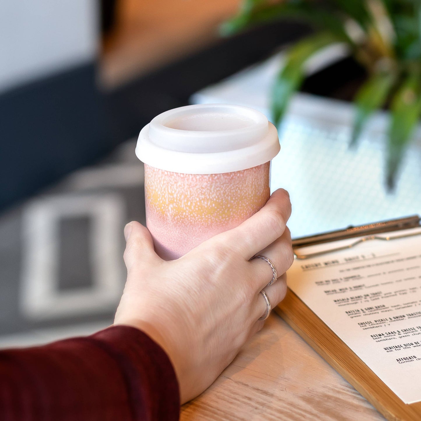 Afterglow 12oz Ceramic Travel Mug – Reusable & Giftable