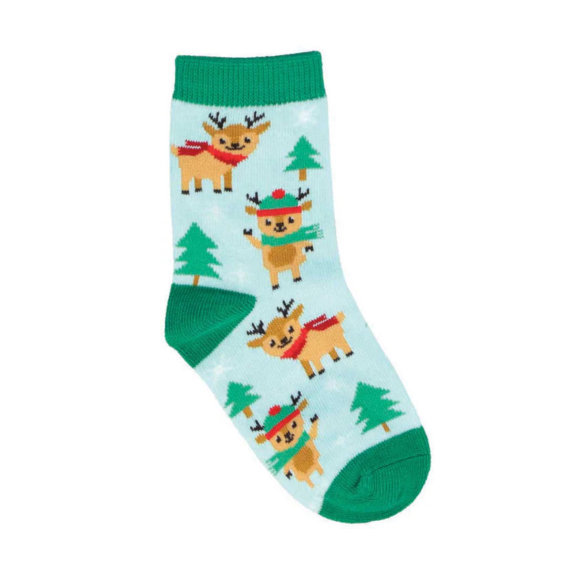 Socksmith Reindeer Games Kids Socks, 2 sizes