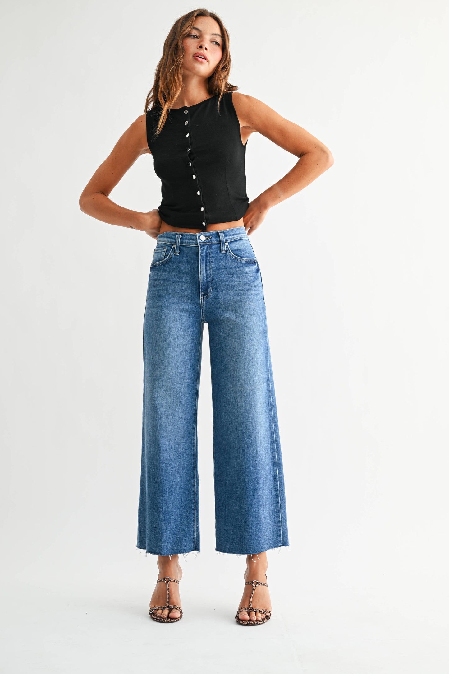 Just Black Scissor Cut Wide Leg