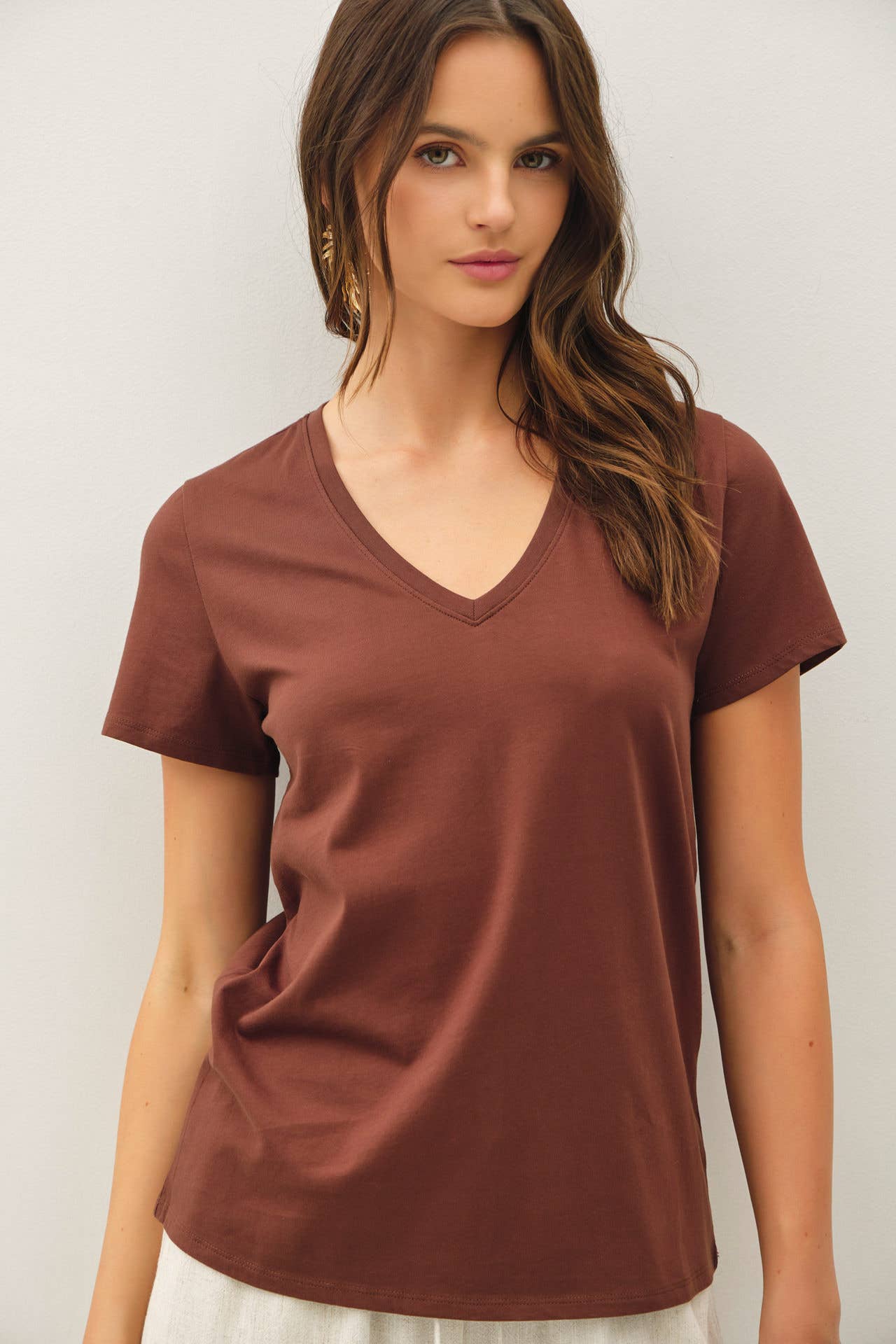 Be Cool Cotton V-Neck Tee