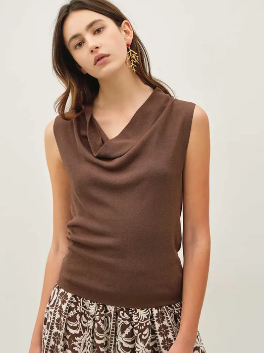 Be Cool Cowl Neck Coco Tank