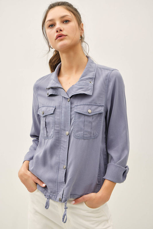 Be Cool Utility Zipper Safari Jacket, 2 colors