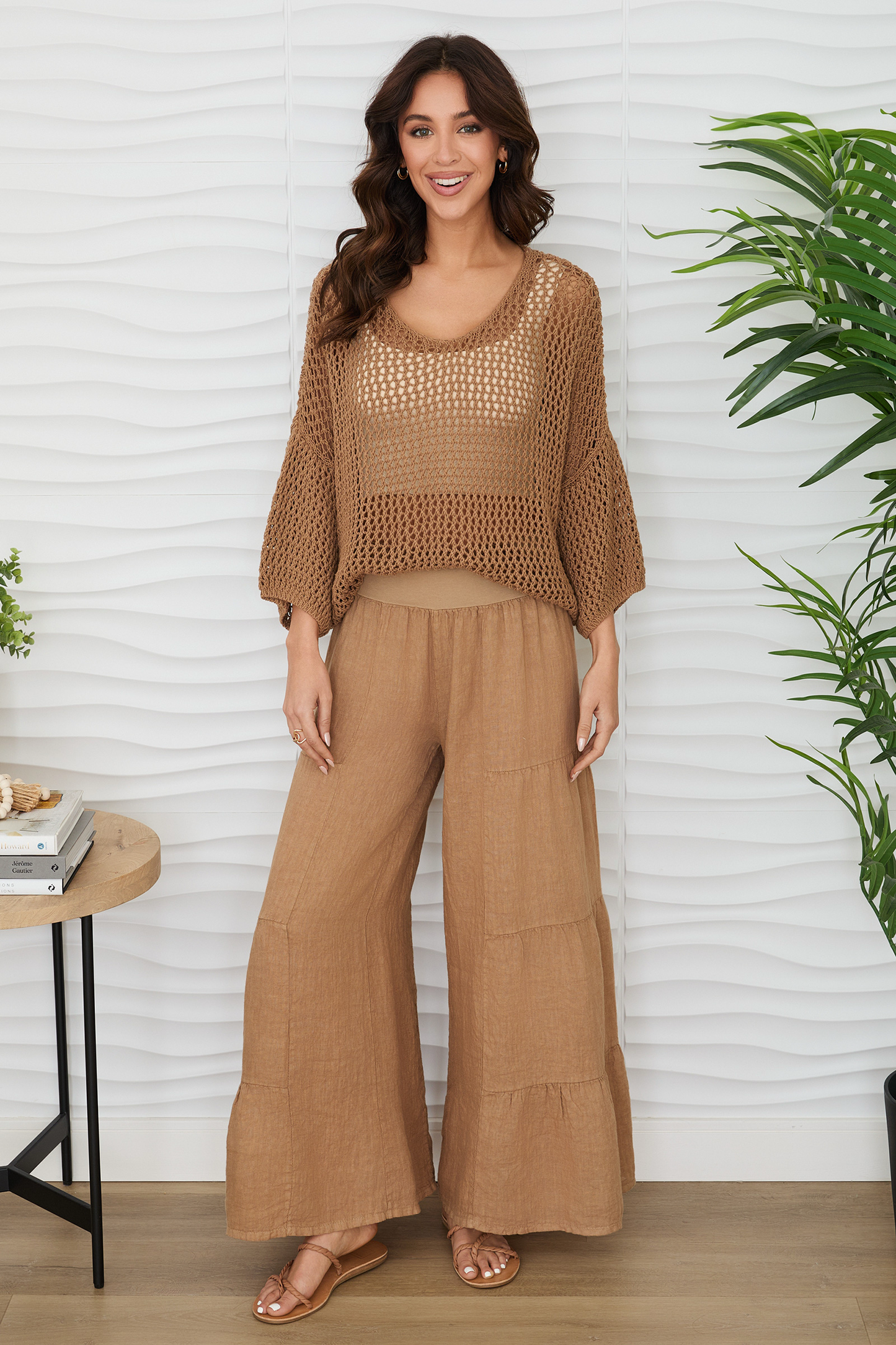 Milio Milano Tiered Palazzo Pant, 2 colors