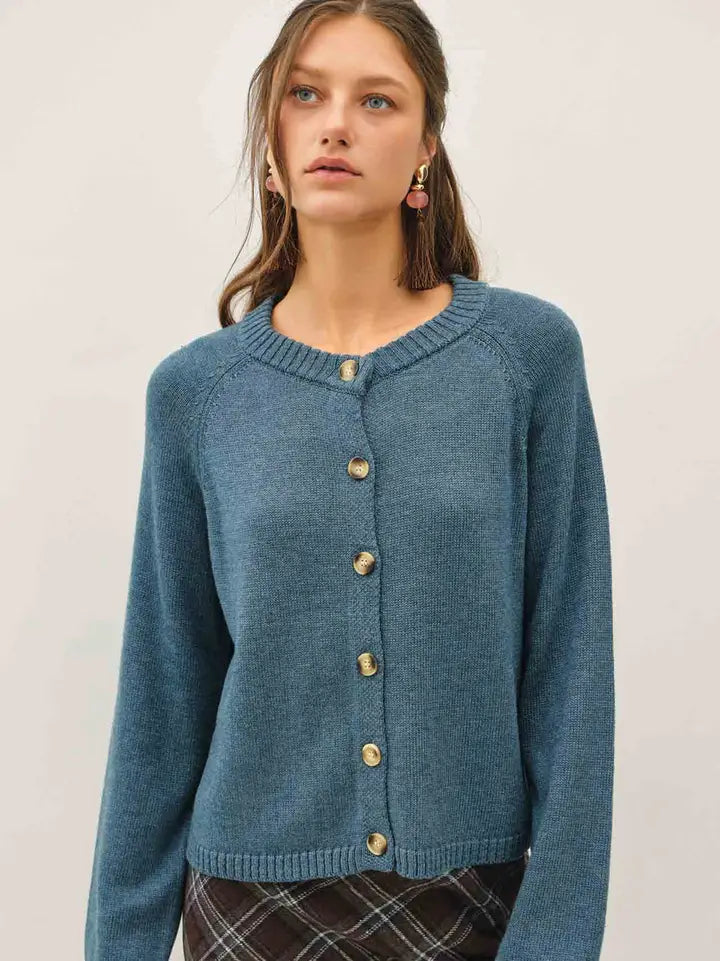 Be Cool Everyday Button Front Cardigan