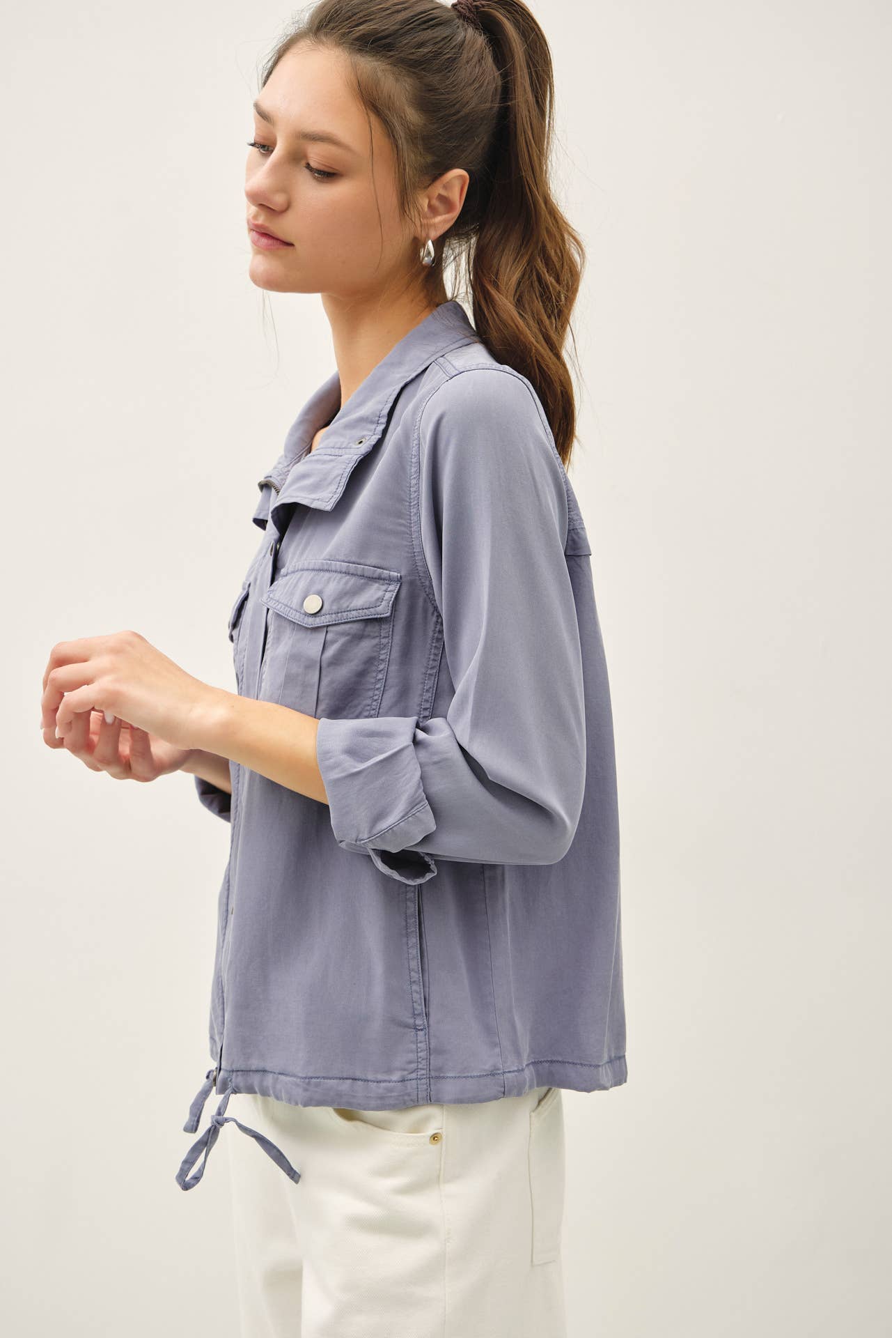 Be Cool Utility Zipper Safari Jacket, 2 colors