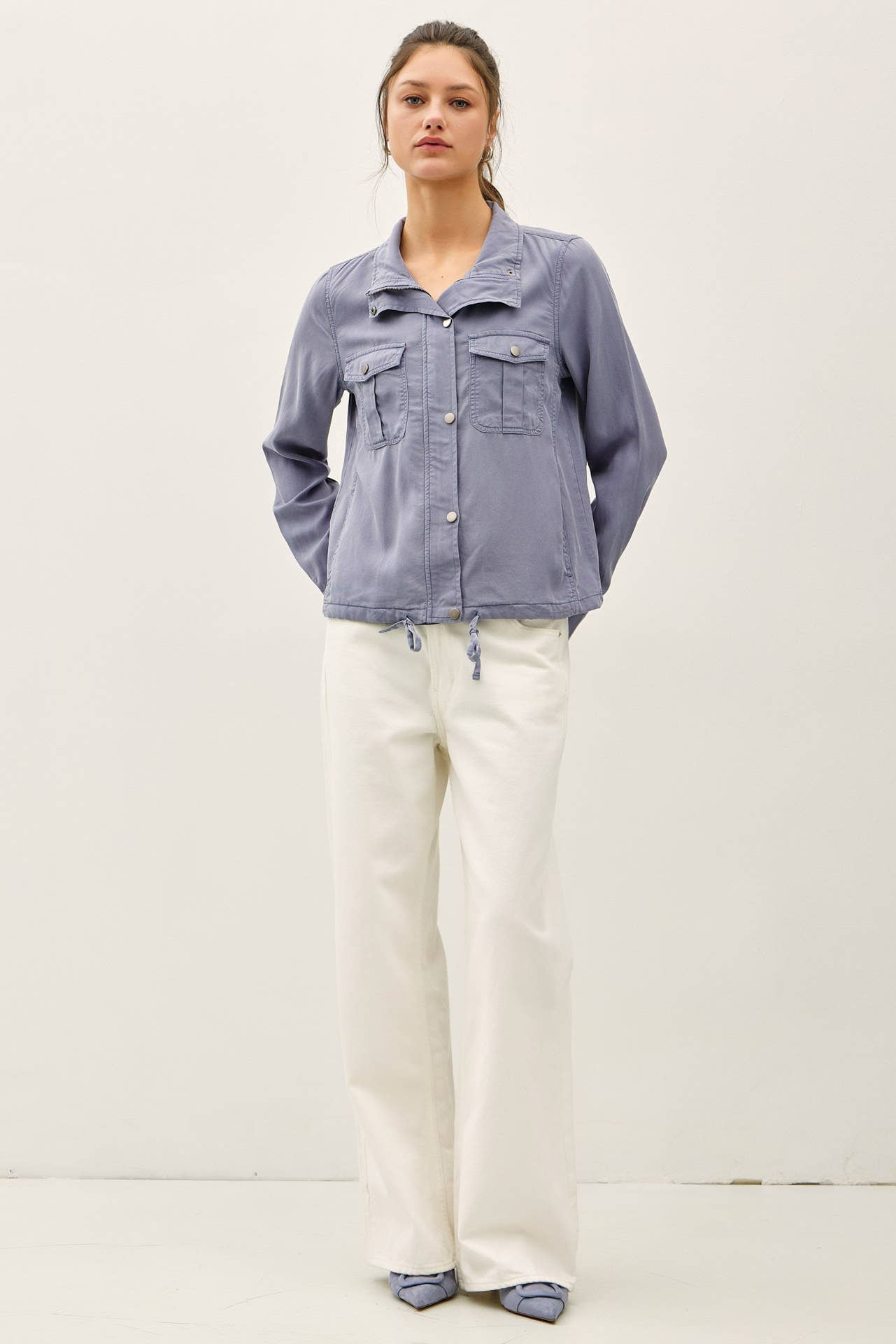 Be Cool Utility Zipper Safari Jacket, 2 colors