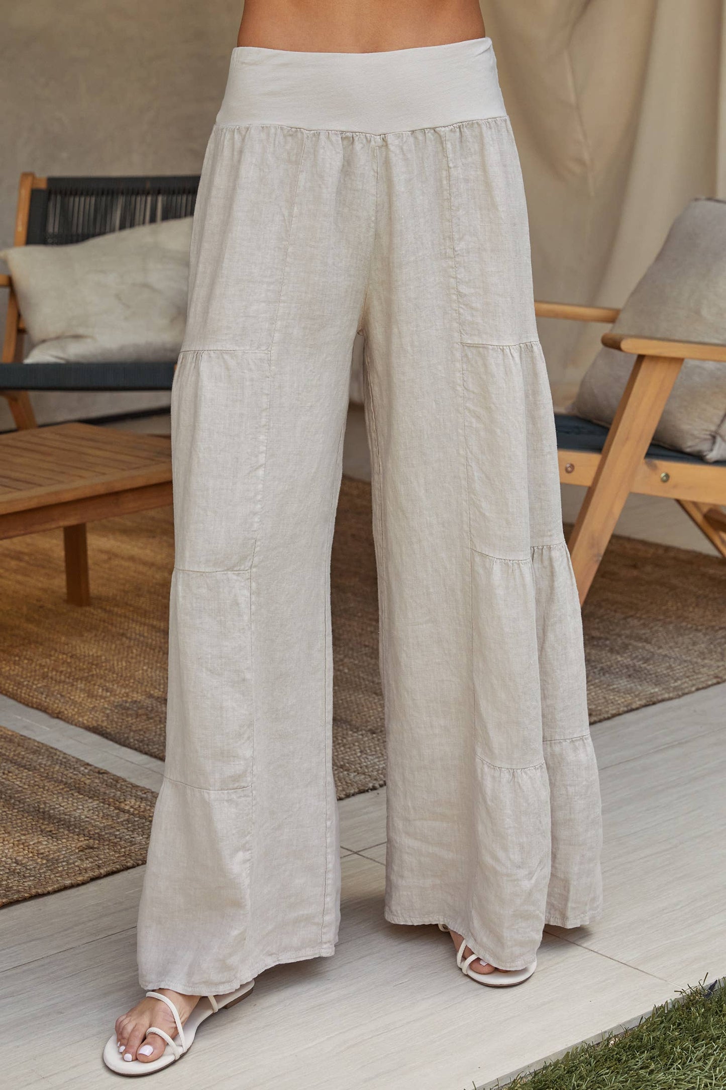 Milio Milano Tiered Palazzo Pant, 2 colors