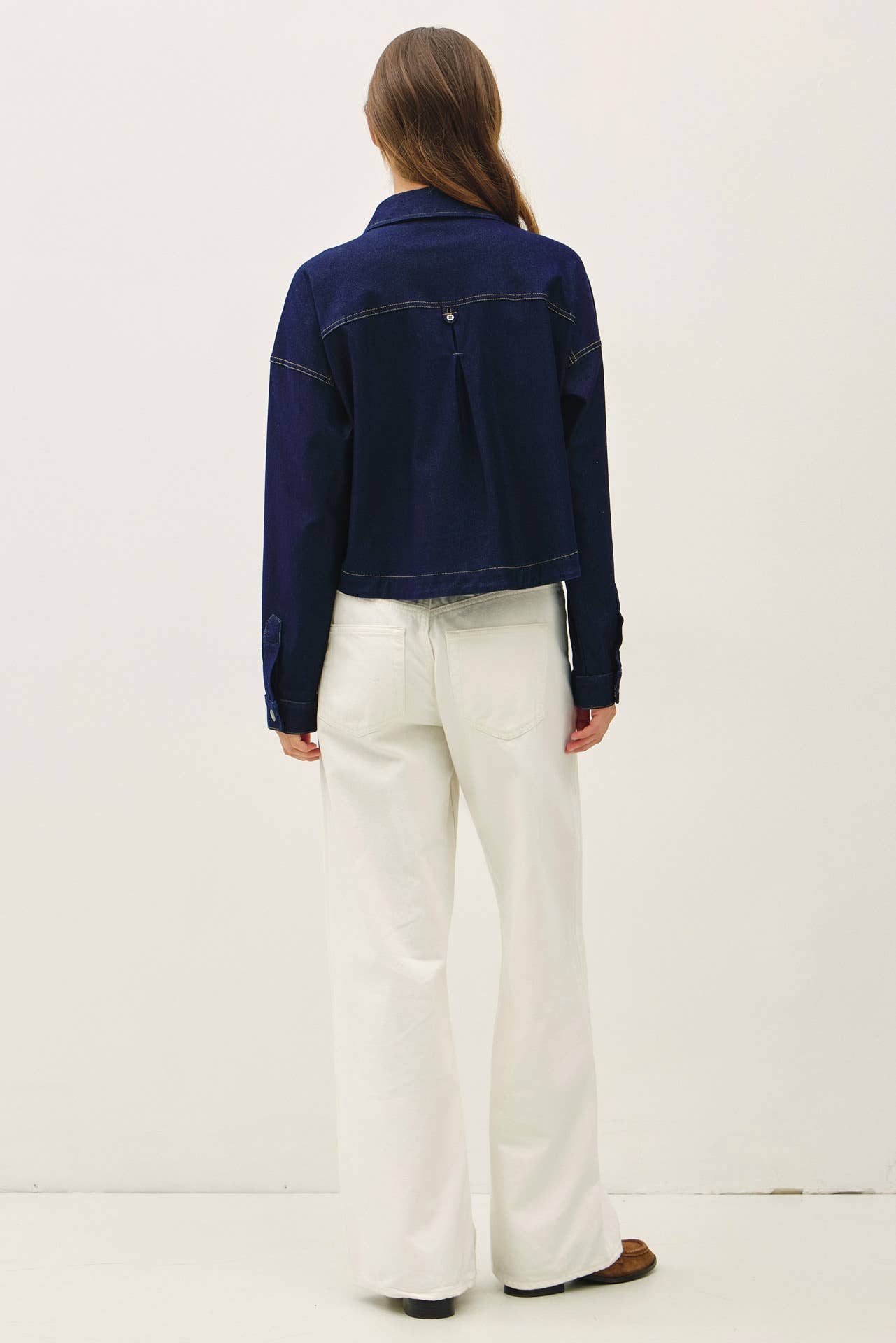 Be Cool Knit Denim Cropped Jacket