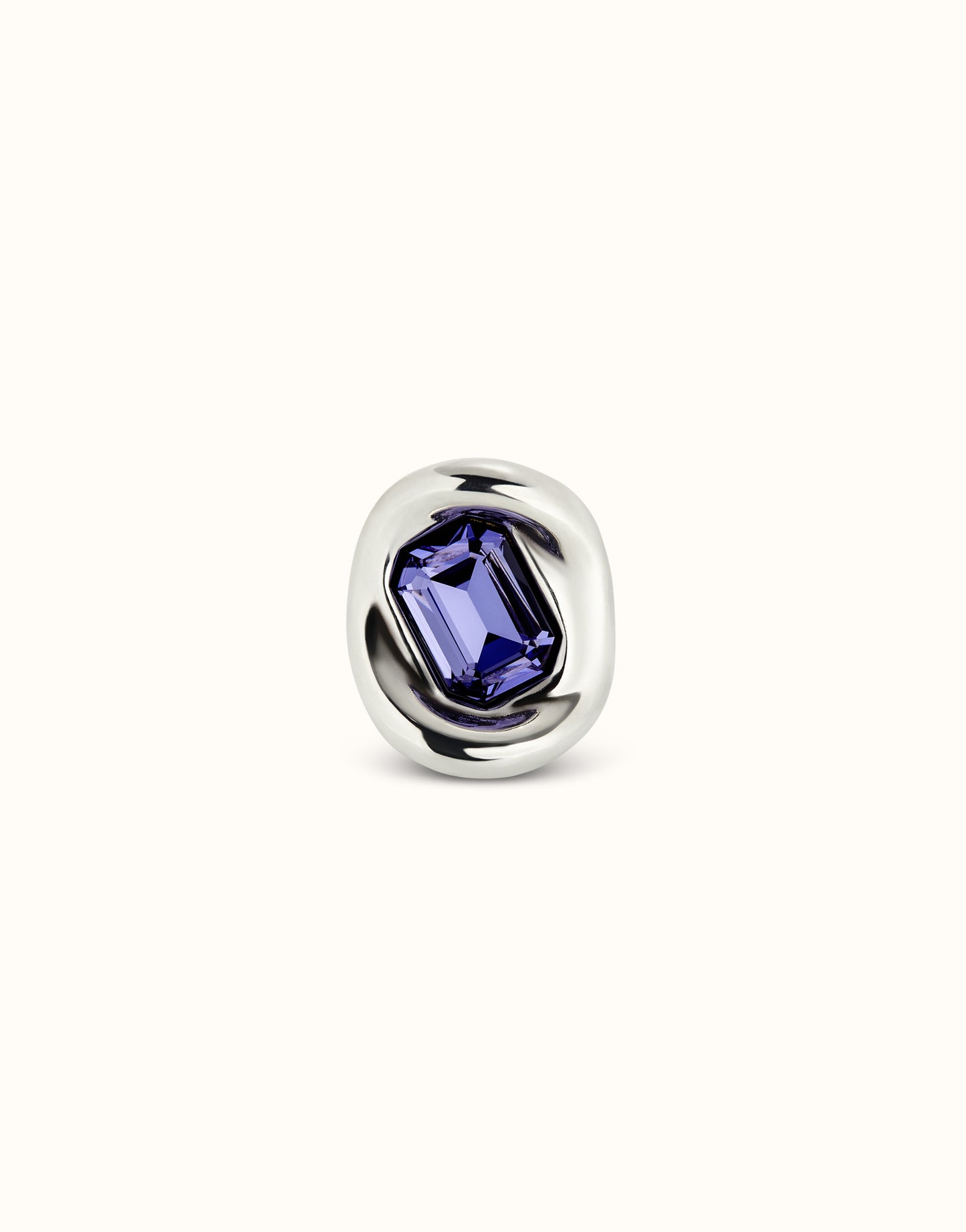 Uno de 50 To Be Valiant Silver Ring Ring with purple crystal