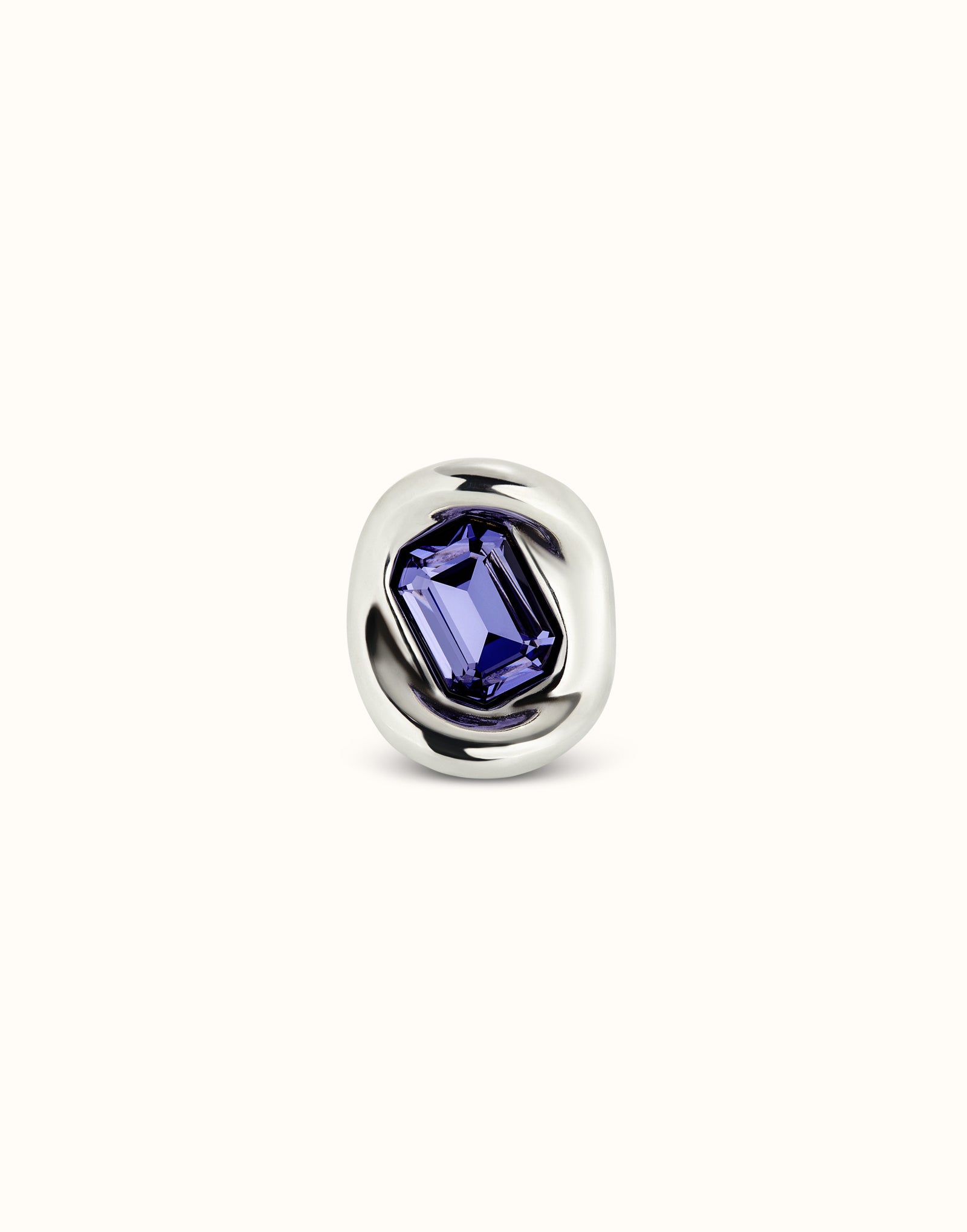 Uno de 50 To Be Valiant Silver Ring Ring with purple crystal