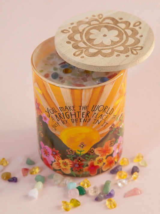 Natural Life Gemstone Candle