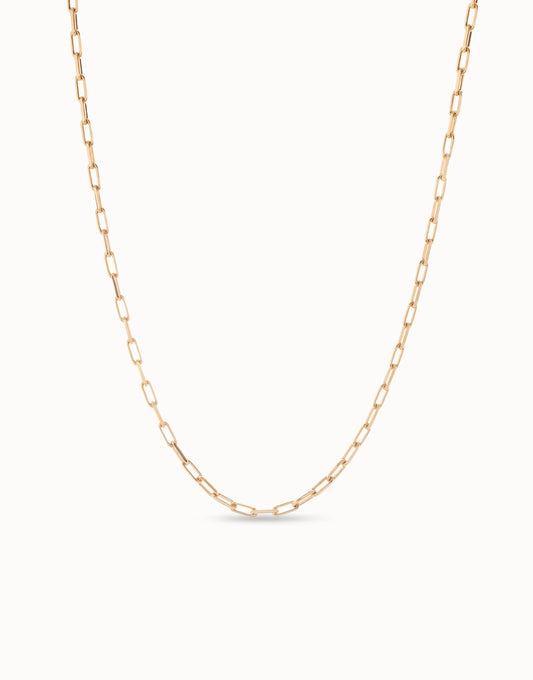 Uno de 50 Long Link Gold Chain Necklace