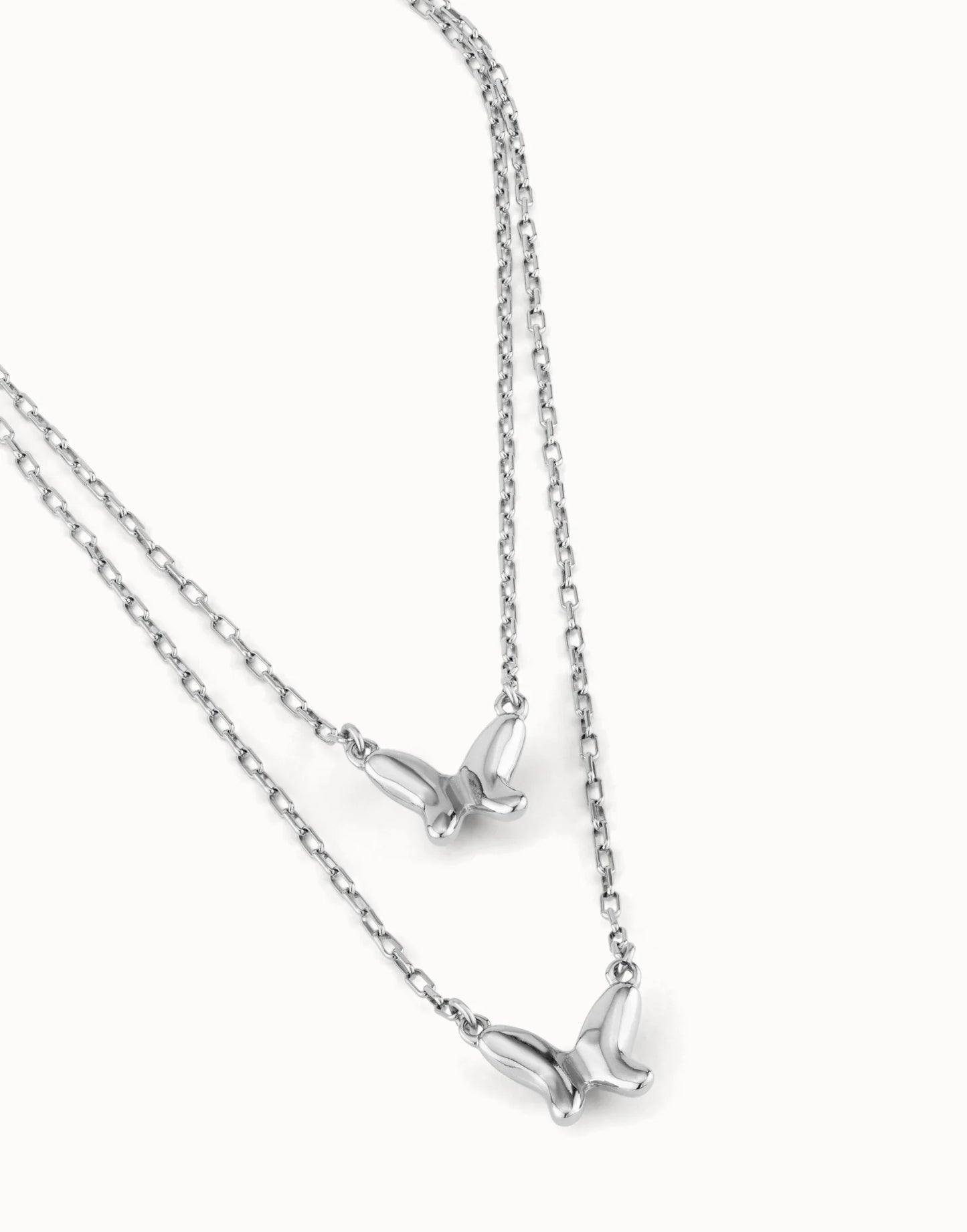 Uno de 50 Double Fly Silver Necklace