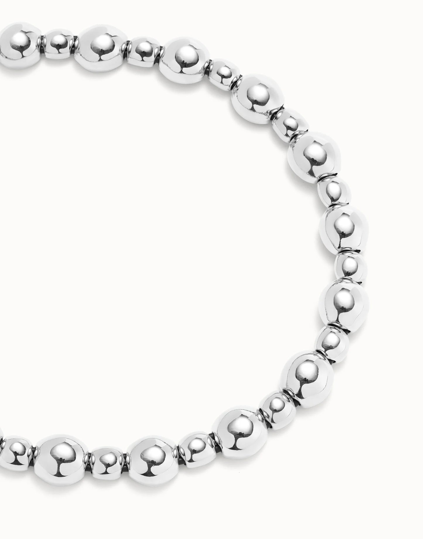 Uno de 50 Be Bold Silver Bead Necklace