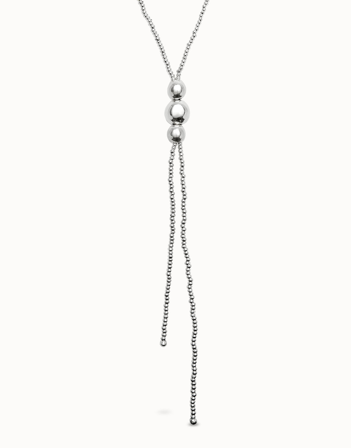 Uno de 50 Be Fearless Long Silver Necklace
