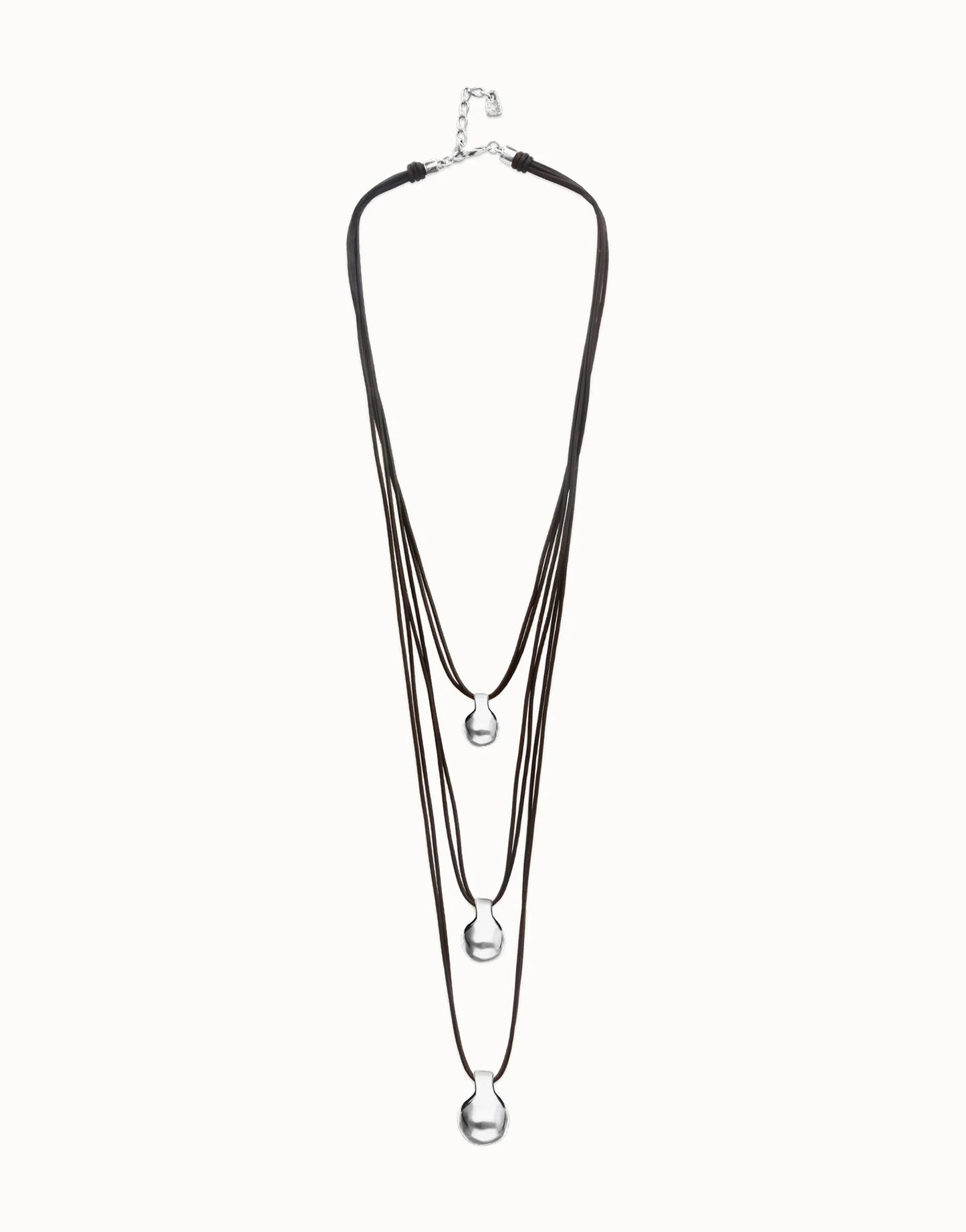 Uno de 50 Gravity Multi Strand Leather Necklace