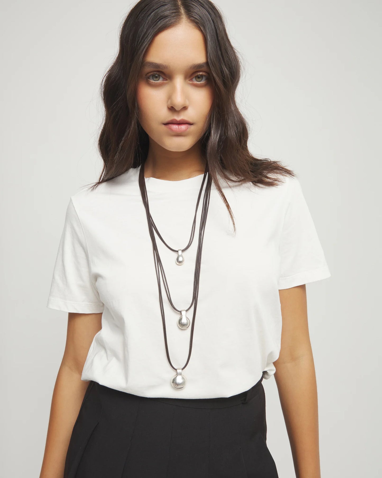 Uno de 50 Gravity Multi Strand Leather Necklace