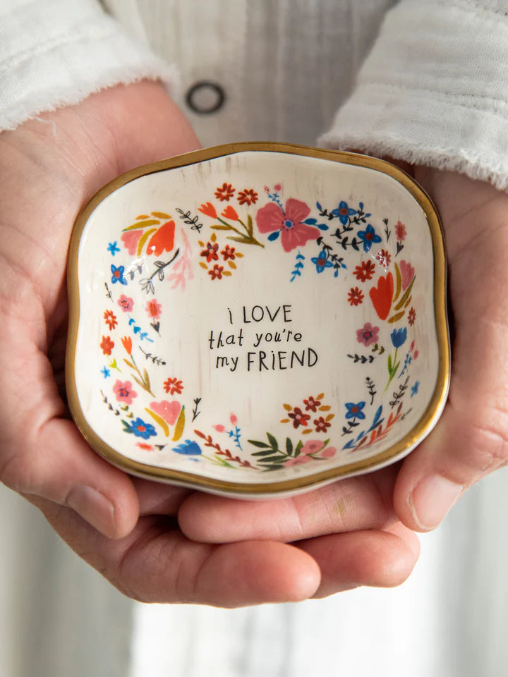 Natural Life Antiqued Trinket Bowl