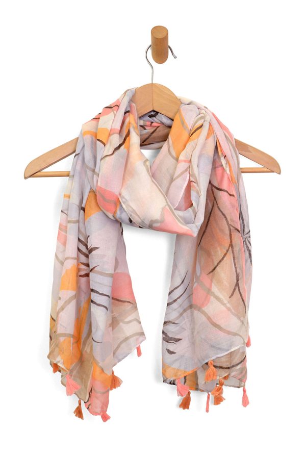 Joy Susan Dahlia Tassel Scarf