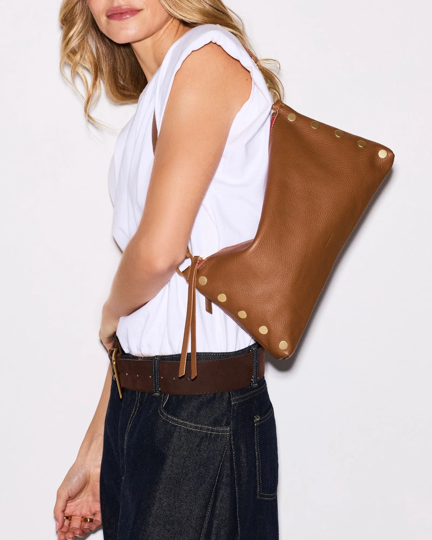 Hammitt Kyle Medium Handbag in Mahogany Pebble