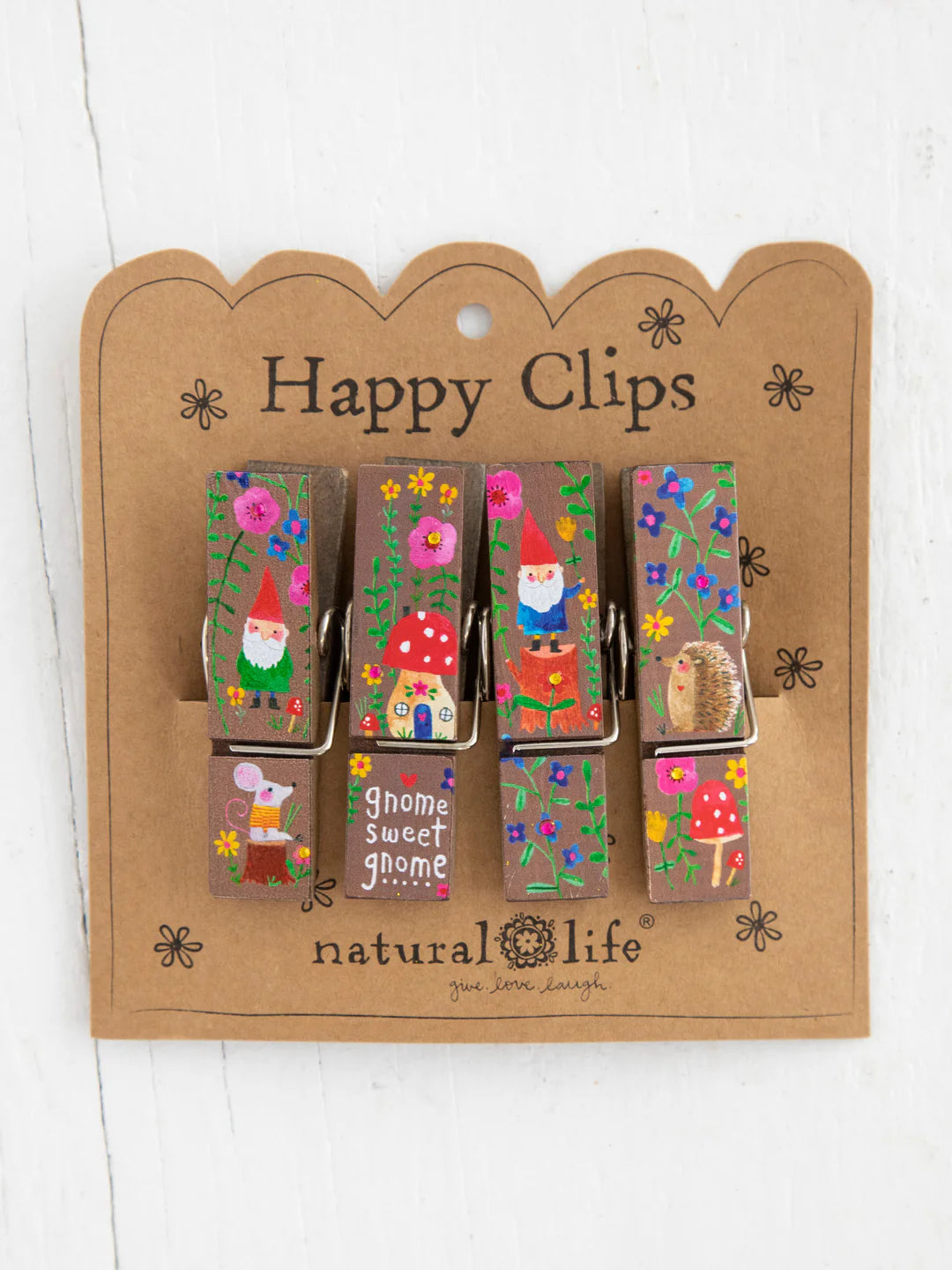 Natural Life Gnome Sweet Gnome Happy Clip