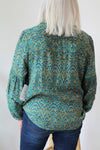 Liverpool Popover Shirred Blouse