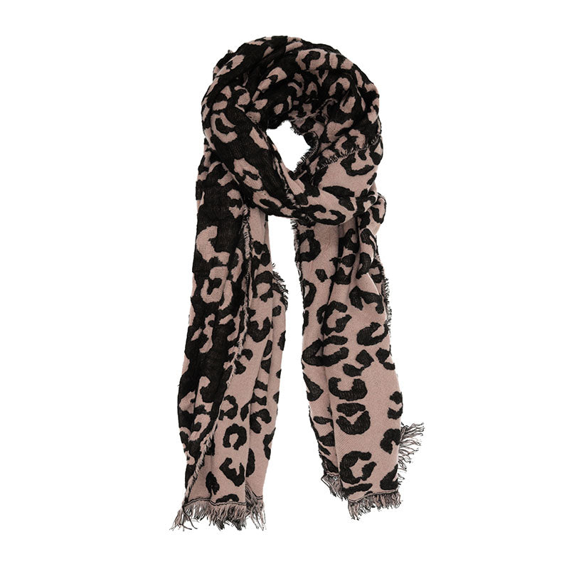 Joy Susan Blush Leopard Scarf