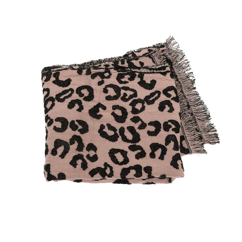 Joy Susan Blush Leopard Scarf
