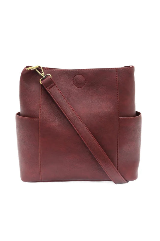 Joy Susan Kayleigh Bucket Bag in Garnet