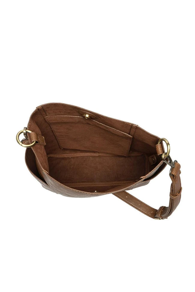 Joy Susan Kayleigh Bucket Bag in Roasted Pecan