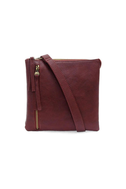 Joy Susan Dawn Multi Pocket Crossbody Bag in Sangria
